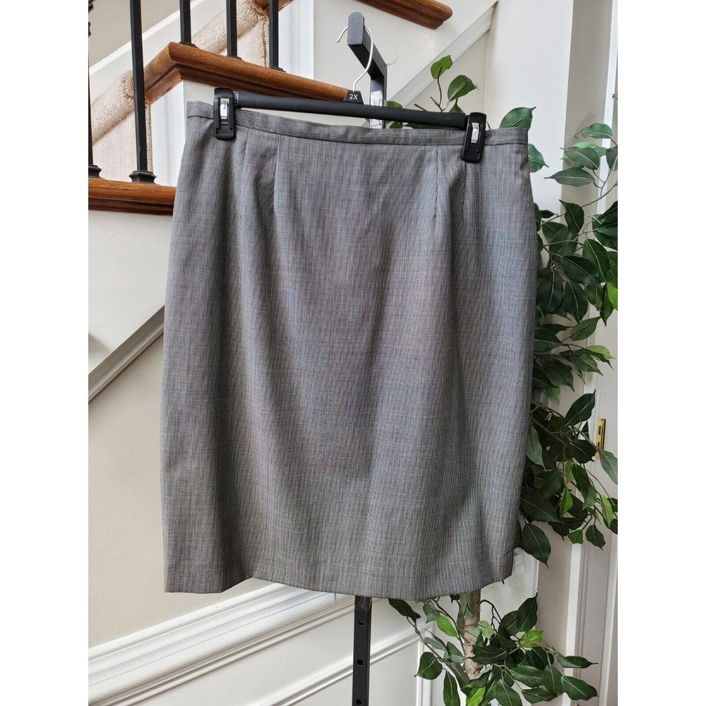 Bill Burns Women's Gray 100% Wool Pencil & Straight Knee Length Skirt Size 16